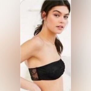 NWT UO Kimchi Blue Black Lace Bandeau